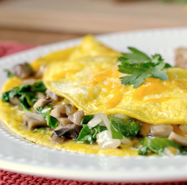 Spinach & Mushroom Omelette
